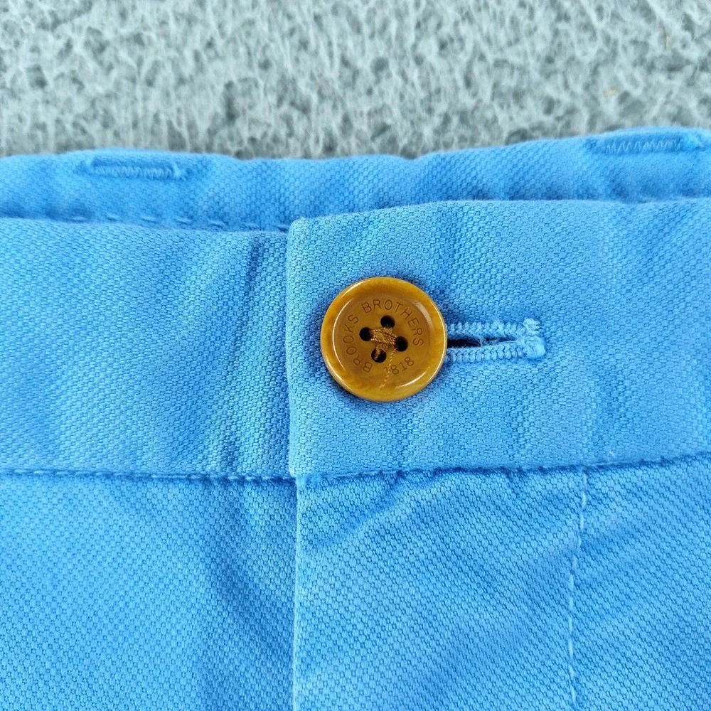 Brooks Brothers Pants Mens 34x32 Blue Clark Fit Stretch Chino Cotton Casual